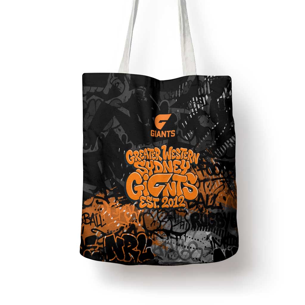 Greater Western Sydney Giants Tote Bag Urban Graffiti Street Art - Bold Abstract Spray Paint