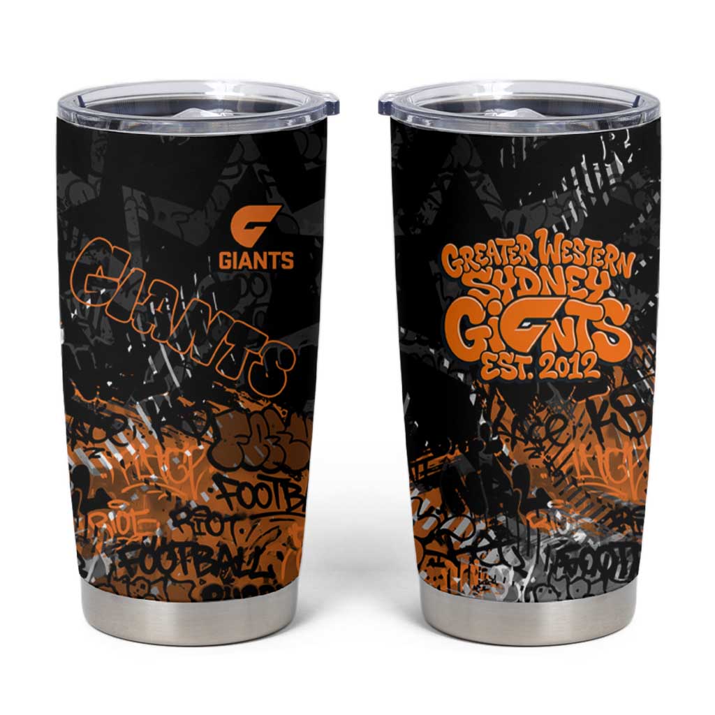 Greater Western Sydney Giants Tumbler Cup Urban Graffiti Street Art - Bold Abstract Spray Paint