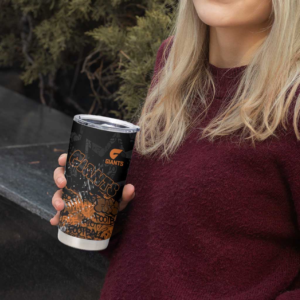 Greater Western Sydney Giants Tumbler Cup Urban Graffiti Street Art - Bold Abstract Spray Paint