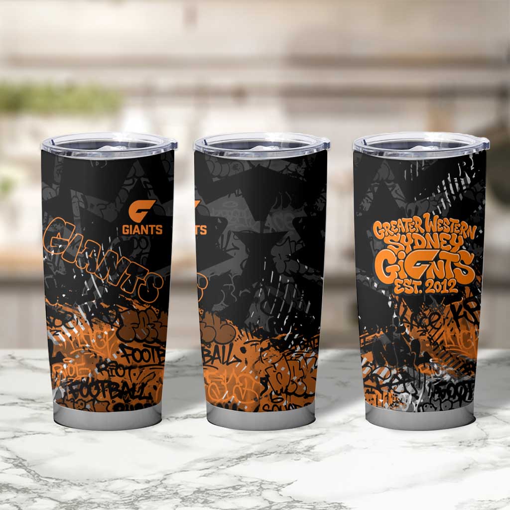 Greater Western Sydney Giants Tumbler Cup Urban Graffiti Street Art - Bold Abstract Spray Paint