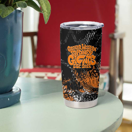 Greater Western Sydney Giants Tumbler Cup Urban Graffiti Street Art - Bold Abstract Spray Paint