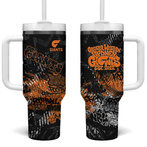 Greater Western Sydney Giants Tumbler With Handle Urban Graffiti Street Art - Bold Abstract Spray Paint