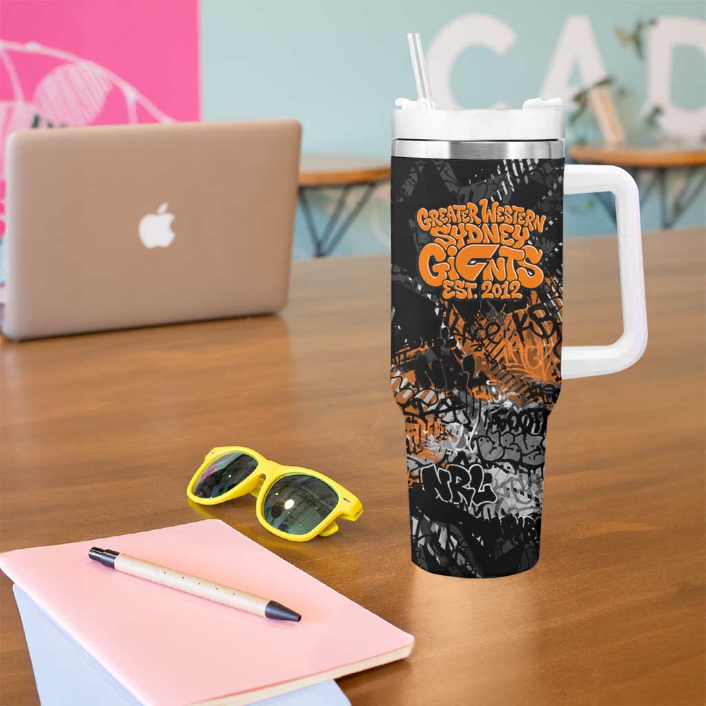 Greater Western Sydney Giants Tumbler With Handle Urban Graffiti Street Art - Bold Abstract Spray Paint