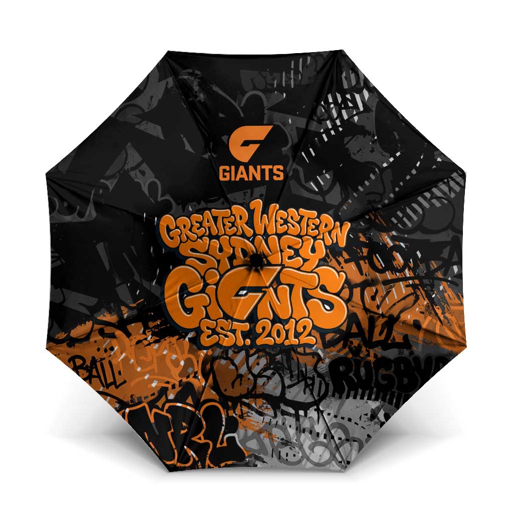 Greater Western Sydney Giants Umbrella Urban Graffiti Street Art - Bold Abstract Spray Paint