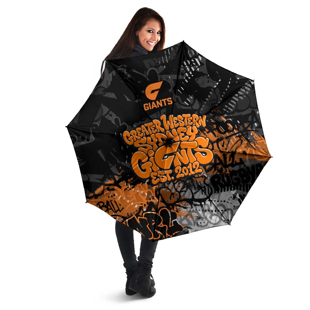 Greater Western Sydney Giants Umbrella Urban Graffiti Street Art - Bold Abstract Spray Paint