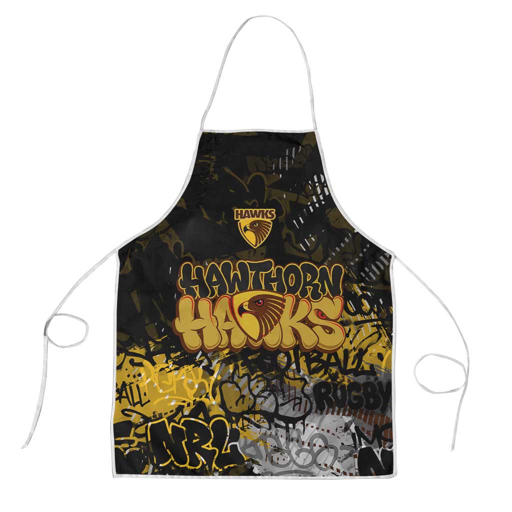 Hawthorn Hawks Apron Urban Graffiti Street Art - Bold Abstract Spray Paint