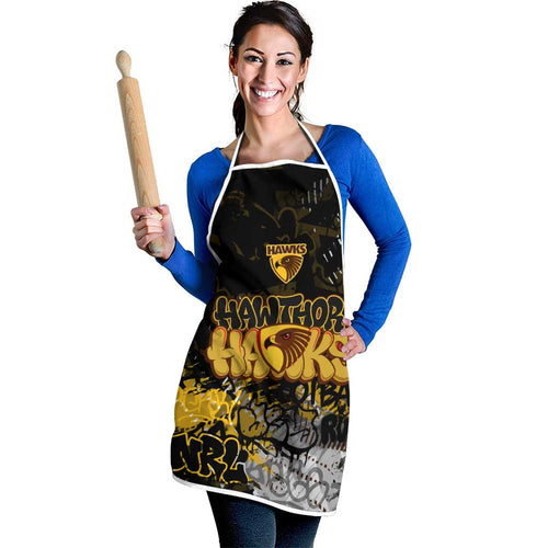 Hawthorn Hawks Apron Urban Graffiti Street Art - Bold Abstract Spray Paint