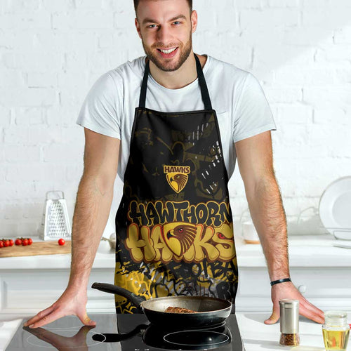 Hawthorn Hawks Apron Urban Graffiti Street Art - Bold Abstract Spray Paint