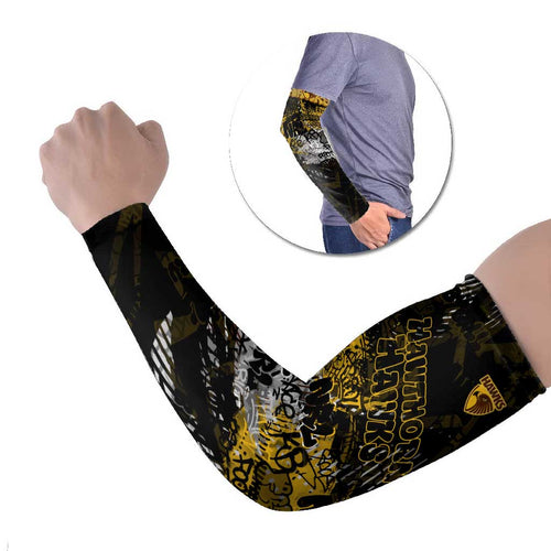 Hawthorn Hawks Arm Sleeves Urban Graffiti Street Art - Bold Abstract Spray Paint