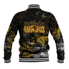 Hawthorn Hawks Baseball Jacket Urban Graffiti Street Art - Bold Abstract Spray Paint