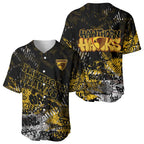 Hawthorn Hawks Baseball Jersey Urban Graffiti Street Art - Bold Abstract Spray Paint