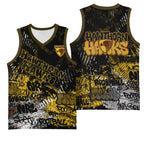 Hawthorn Hawks Basketball Jersey Urban Graffiti Street Art - Bold Abstract Spray Paint