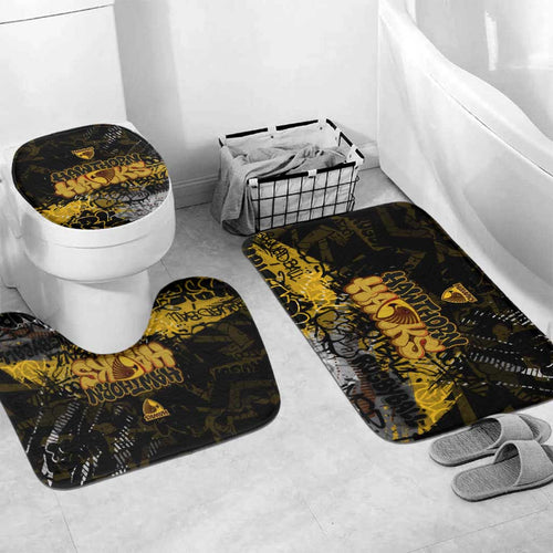 Hawthorn Hawks Bathroom Set Urban Graffiti Street Art - Bold Abstract Spray Paint