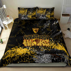 Hawthorn Hawks Bedding Set Urban Graffiti Street Art - Bold Abstract Spray Paint