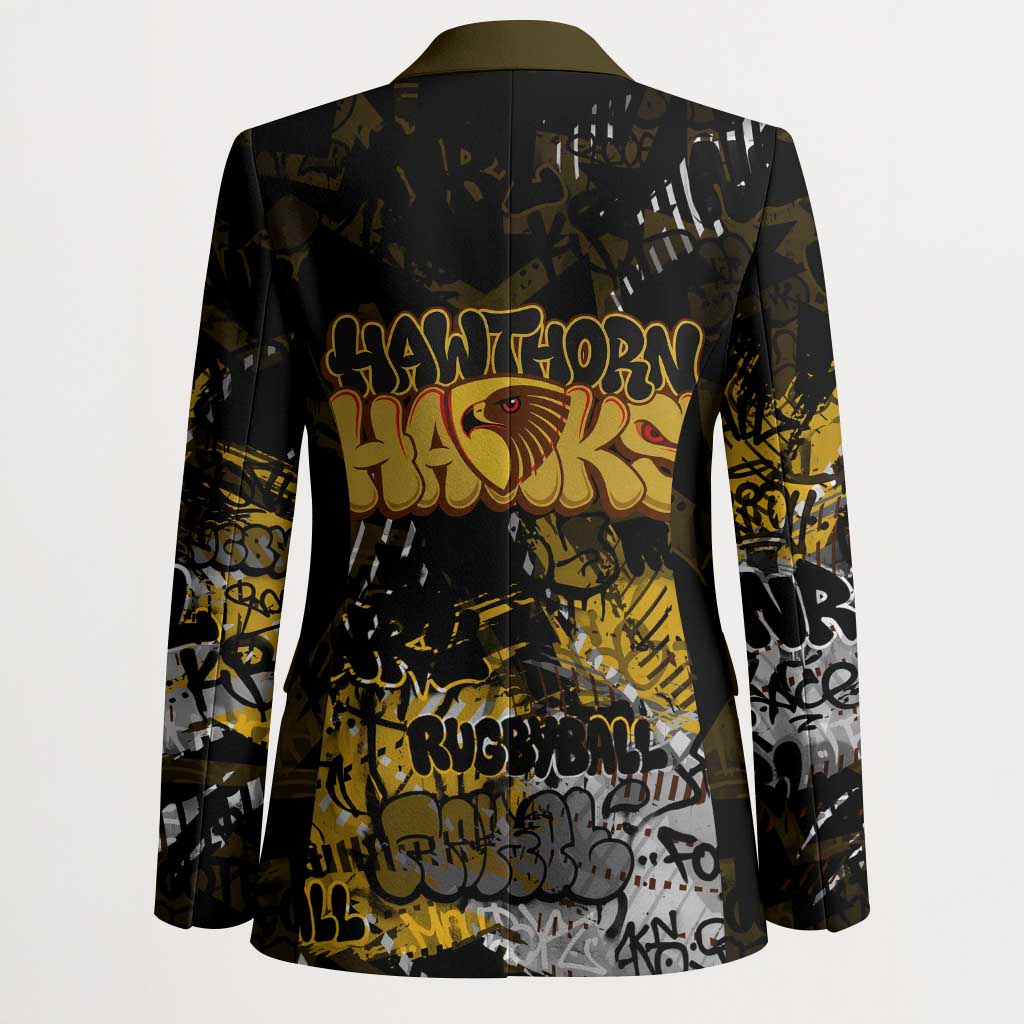 Hawthorn Hawks Blazer Urban Graffiti Street Art - Bold Abstract Spray Paint