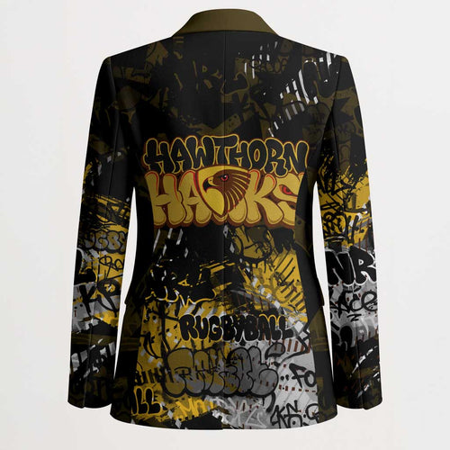 Hawthorn Hawks Blazer Urban Graffiti Street Art - Bold Abstract Spray Paint