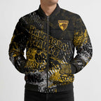 Hawthorn Hawks Bomber Puffer Jacket Urban Graffiti Street Art - Bold Abstract Spray Paint