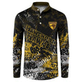Hawthorn Hawks Button Sweatshirt Urban Graffiti Street Art - Bold Abstract Spray Paint