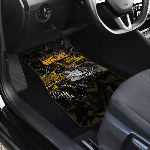 Hawthorn Hawks Car Mats Urban Graffiti Street Art - Bold Abstract Spray Paint