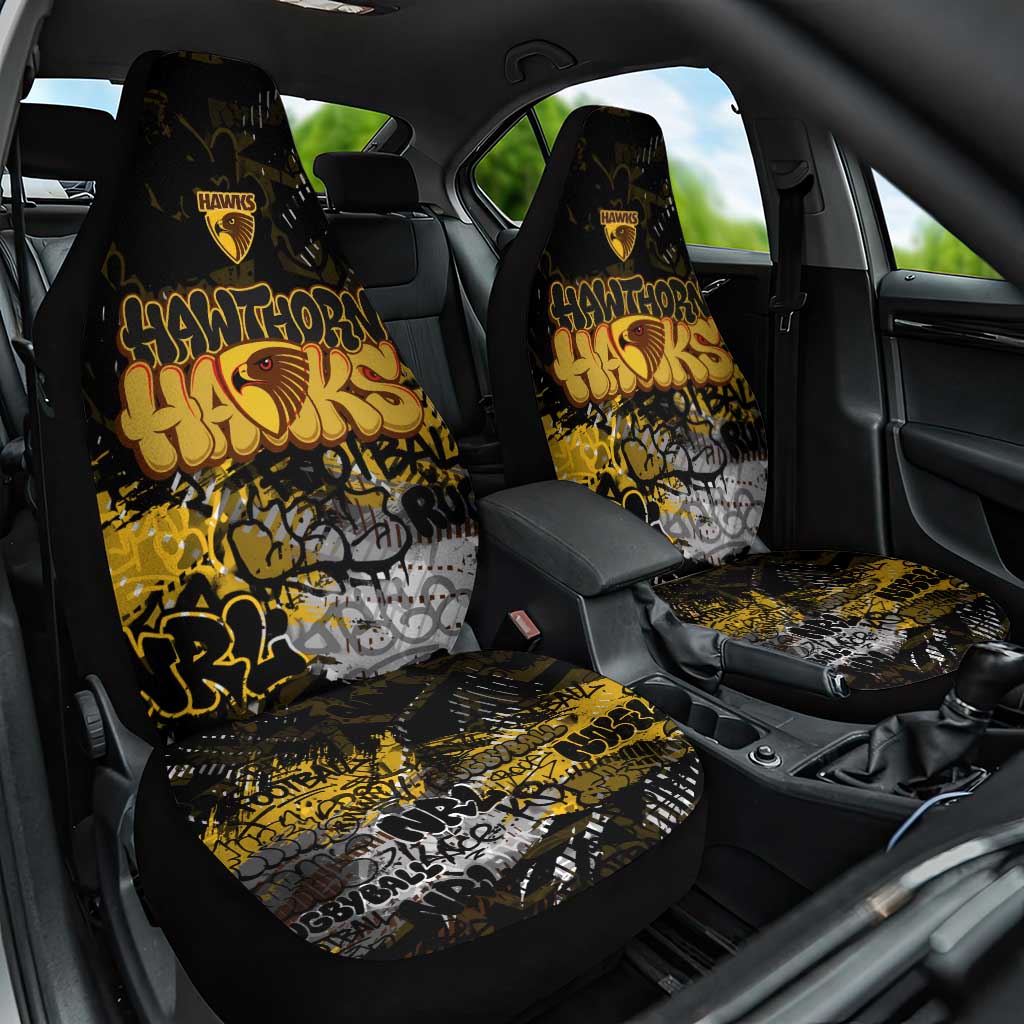 Hawthorn Hawks Car Seat Cover Urban Graffiti Street Art - Bold Abstract Spray Paint