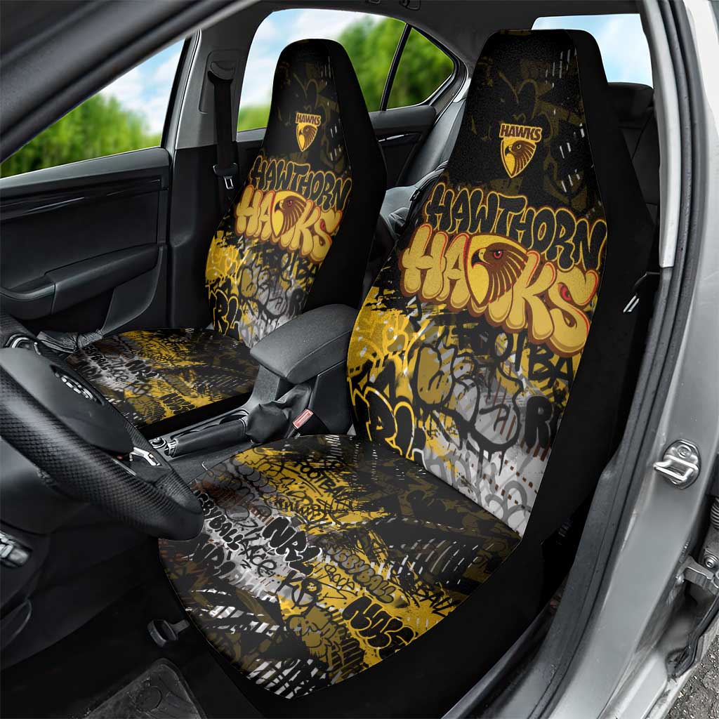 Hawthorn Hawks Car Seat Cover Urban Graffiti Street Art - Bold Abstract Spray Paint