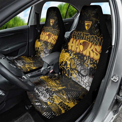 Hawthorn Hawks Car Seat Cover Urban Graffiti Street Art - Bold Abstract Spray Paint