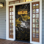 Hawthorn Hawks Door Cover Urban Graffiti Street Art - Bold Abstract Spray Paint