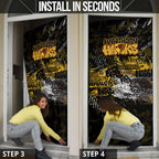 Hawthorn Hawks Door Cover Urban Graffiti Street Art - Bold Abstract Spray Paint