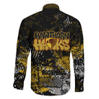 Hawthorn Hawks Family Matching Mermaid Dress and Hawaiian Shirt Urban Graffiti Street Art - Bold Abstract Spray Paint