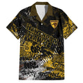 Hawthorn Hawks Hawaiian Shirt Urban Graffiti Street Art - Bold Abstract Spray Paint