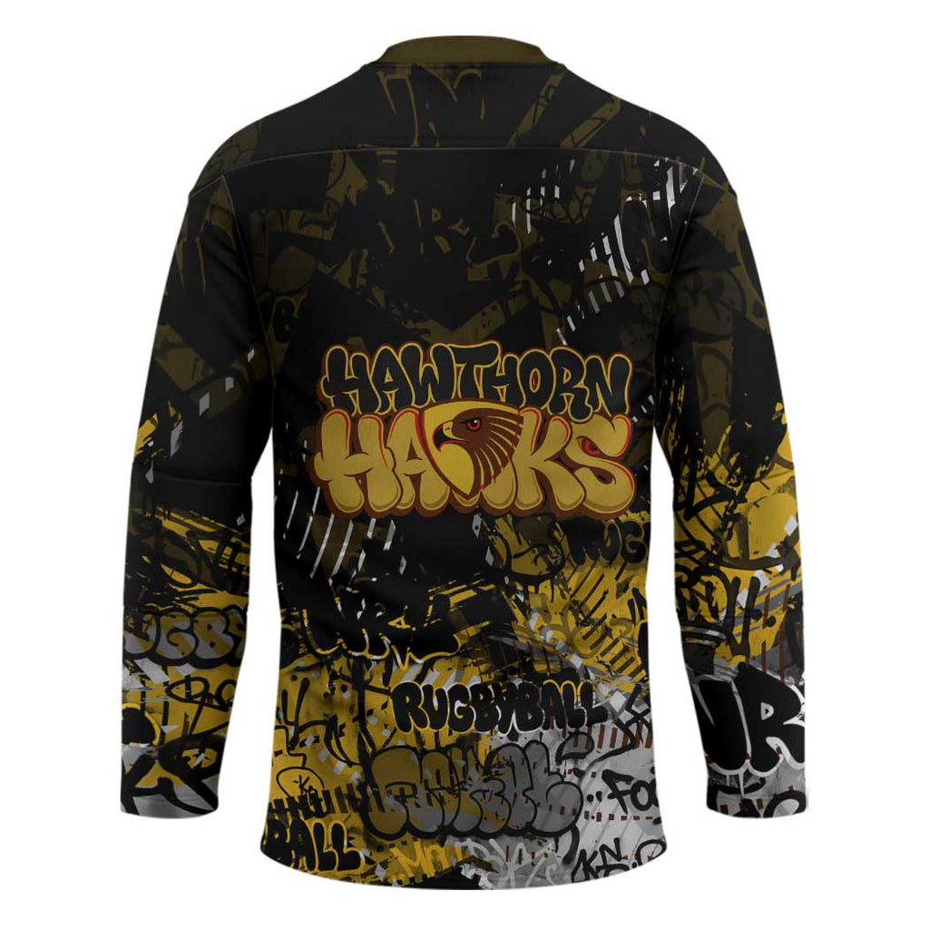 Hawthorn Hawks Hockey Jersey Urban Graffiti Street Art - Bold Abstract Spray Paint