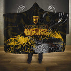 Hawthorn Hawks Hooded Blanket Urban Graffiti Street Art - Bold Abstract Spray Paint