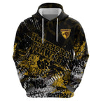 Hawthorn Hawks Hoodie Urban Graffiti Street Art - Bold Abstract Spray Paint