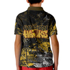 Hawthorn Hawks Kid Polo Shirt Urban Graffiti Street Art - Bold Abstract Spray Paint