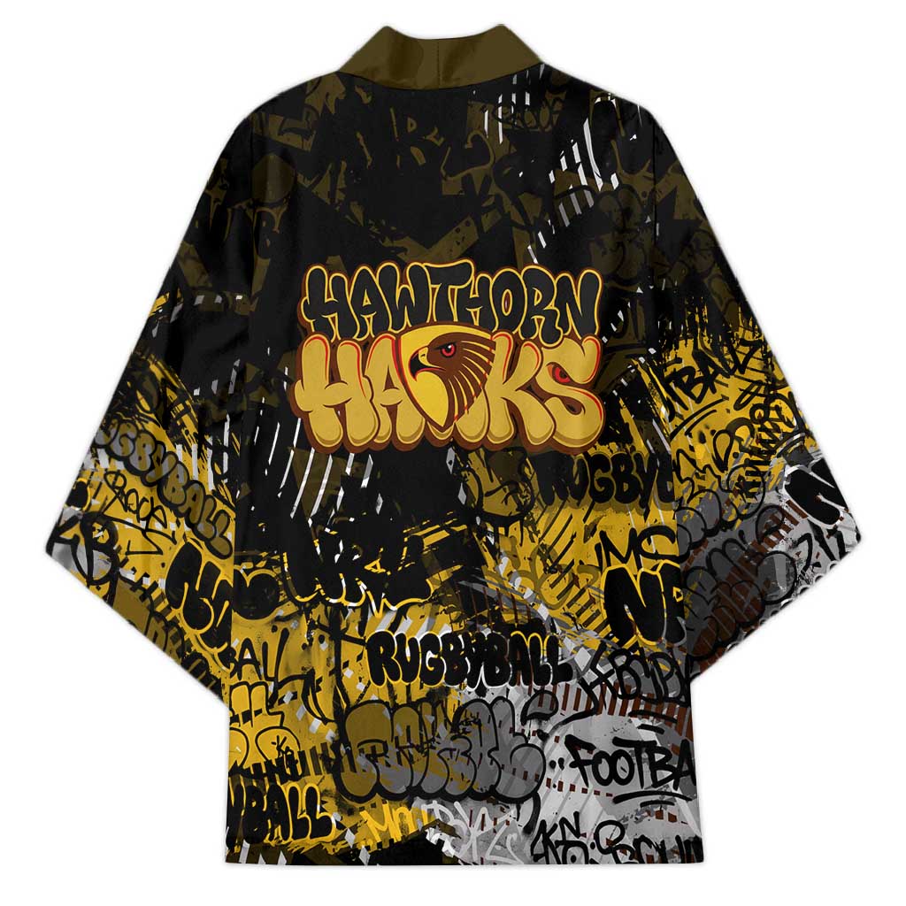 Hawthorn Hawks Kimono Urban Graffiti Street Art - Bold Abstract Spray Paint