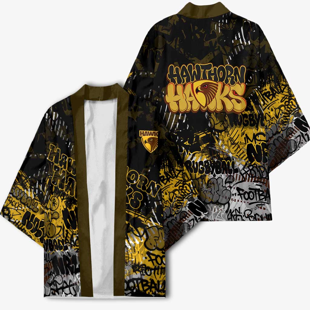 Hawthorn Hawks Kimono Urban Graffiti Street Art - Bold Abstract Spray Paint