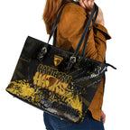 Hawthorn Hawks Leather Tote Bag Urban Graffiti Street Art - Bold Abstract Spray Paint