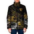 Hawthorn Hawks Padded Jacket Urban Graffiti Street Art - Bold Abstract Spray Paint