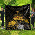 Hawthorn Hawks Quilt Urban Graffiti Street Art - Bold Abstract Spray Paint