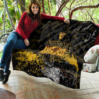 Hawthorn Hawks Quilt Urban Graffiti Street Art - Bold Abstract Spray Paint