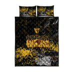 Hawthorn Hawks Quilt Bed Set Urban Graffiti Street Art - Bold Abstract Spray Paint