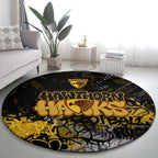 Hawthorn Hawks Round Carpet Urban Graffiti Street Art - Bold Abstract Spray Paint