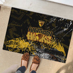 Hawthorn Hawks Rubber Doormat Urban Graffiti Street Art - Bold Abstract Spray Paint
