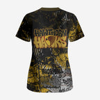Hawthorn Hawks Scrub Top Urban Graffiti Street Art - Bold Abstract Spray Paint
