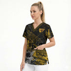 Hawthorn Hawks Scrub Top Urban Graffiti Street Art - Bold Abstract Spray Paint