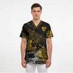 Hawthorn Hawks Scrub Top Urban Graffiti Street Art - Bold Abstract Spray Paint