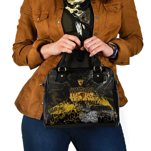 Hawthorn Hawks Shoulder Handbag Urban Graffiti Street Art - Bold Abstract Spray Paint