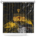 Hawthorn Hawks Shower Curtain Urban Graffiti Street Art - Bold Abstract Spray Paint