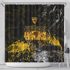 Hawthorn Hawks Shower Curtain Urban Graffiti Street Art - Bold Abstract Spray Paint