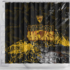 Hawthorn Hawks Shower Curtain Urban Graffiti Street Art - Bold Abstract Spray Paint
